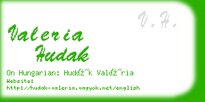 valeria hudak business card